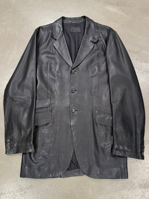 2000s Prada leather coat