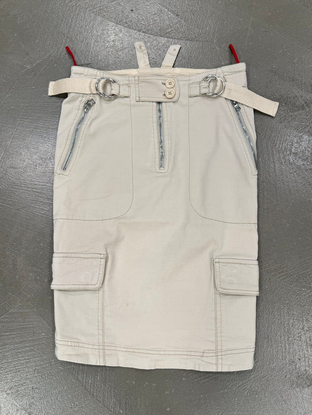 2000s Prada cargo belted skirt