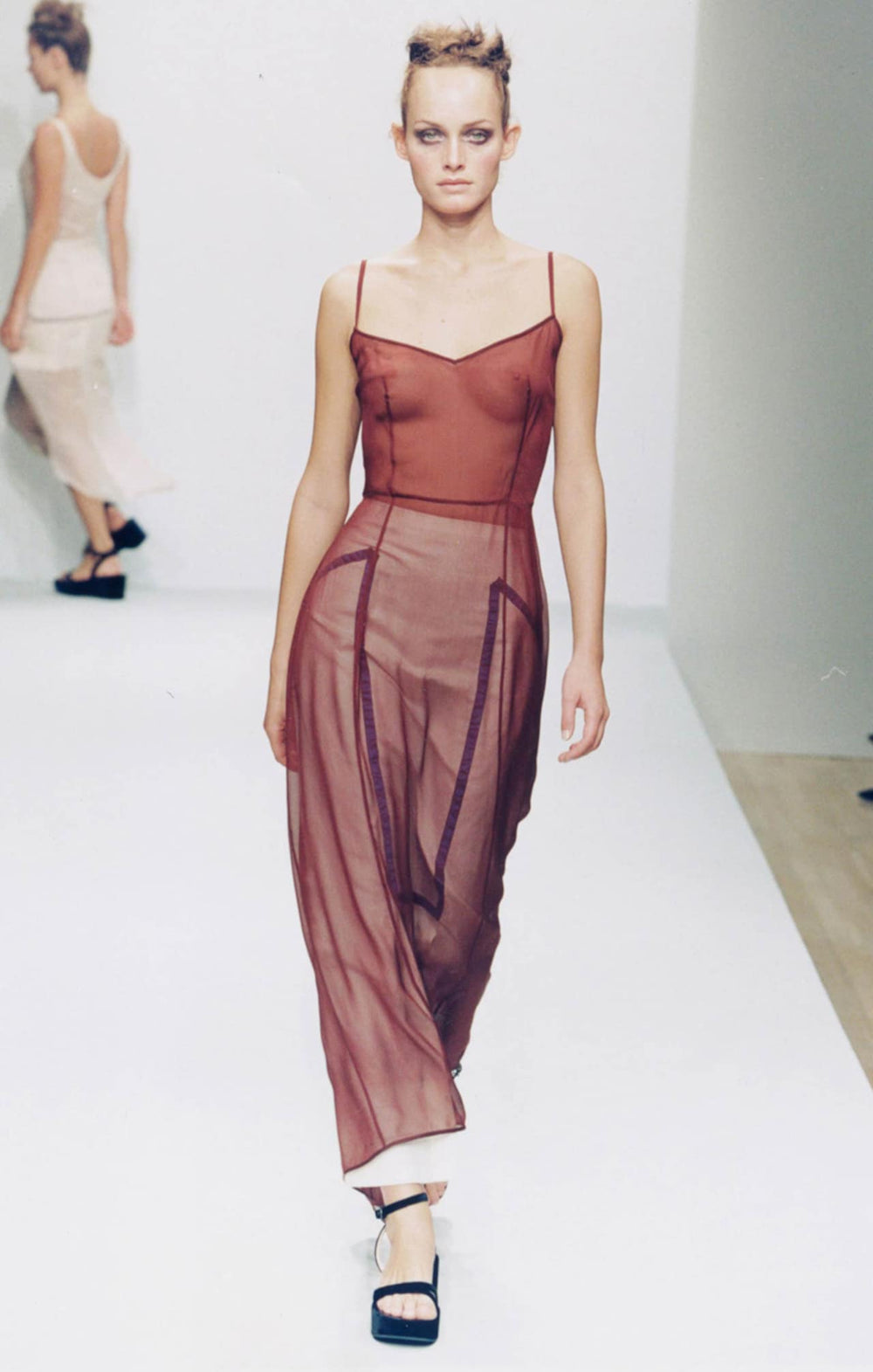 S/S1997 Prada sheer runway long dress