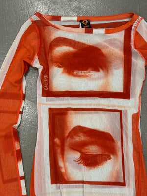 S/S2001 Jean Paul Gaultier “Madonna” eye mesh top