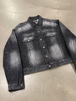 Balenciaga faded logo oversized denim jacket