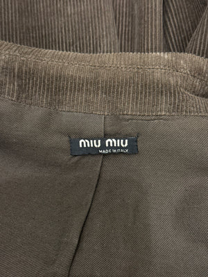 1990s Miu Miu corduroy tailored blazer jacket