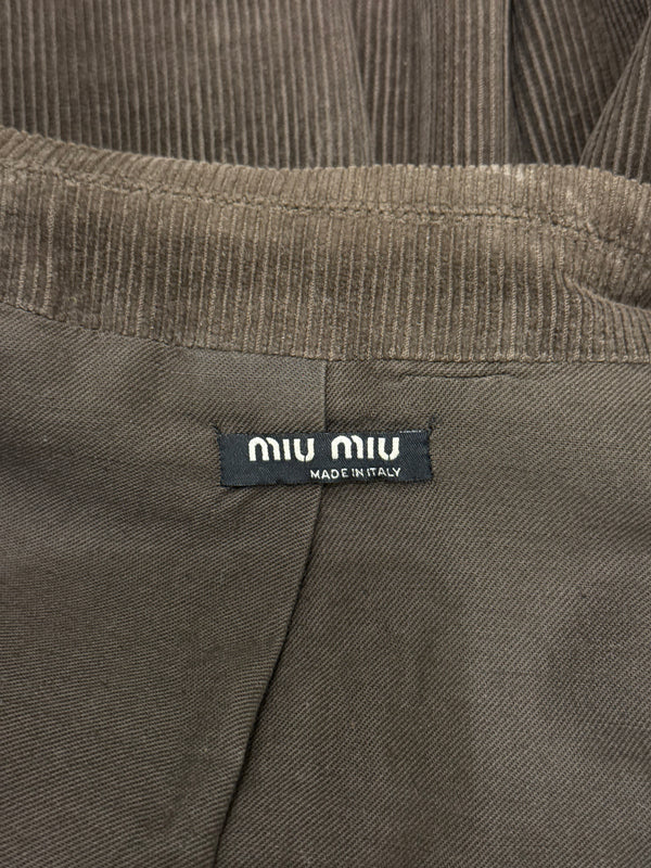 1990s Miu Miu corduroy tailored blazer jacket