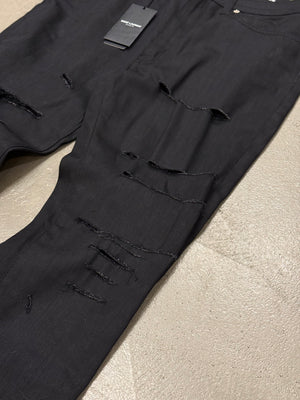 2015 Saint Laurent by Hedi Slimane distressed skinny jeans