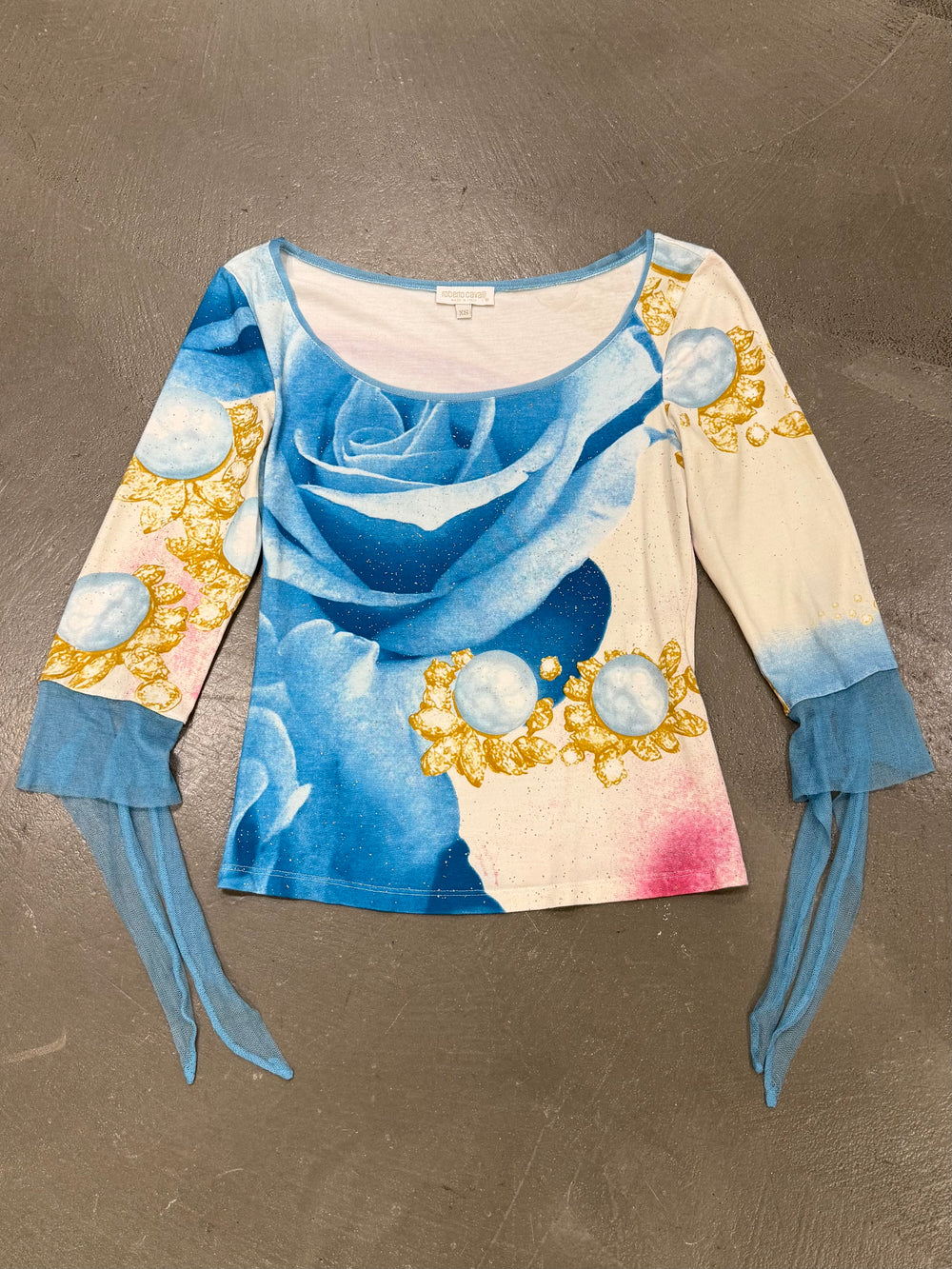 S/S2001 Roberto Cavalli Elizabeth Taylor eye top