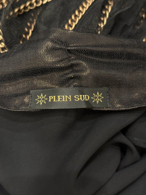 2000s Plein Sud metal chain draped sleeveless top