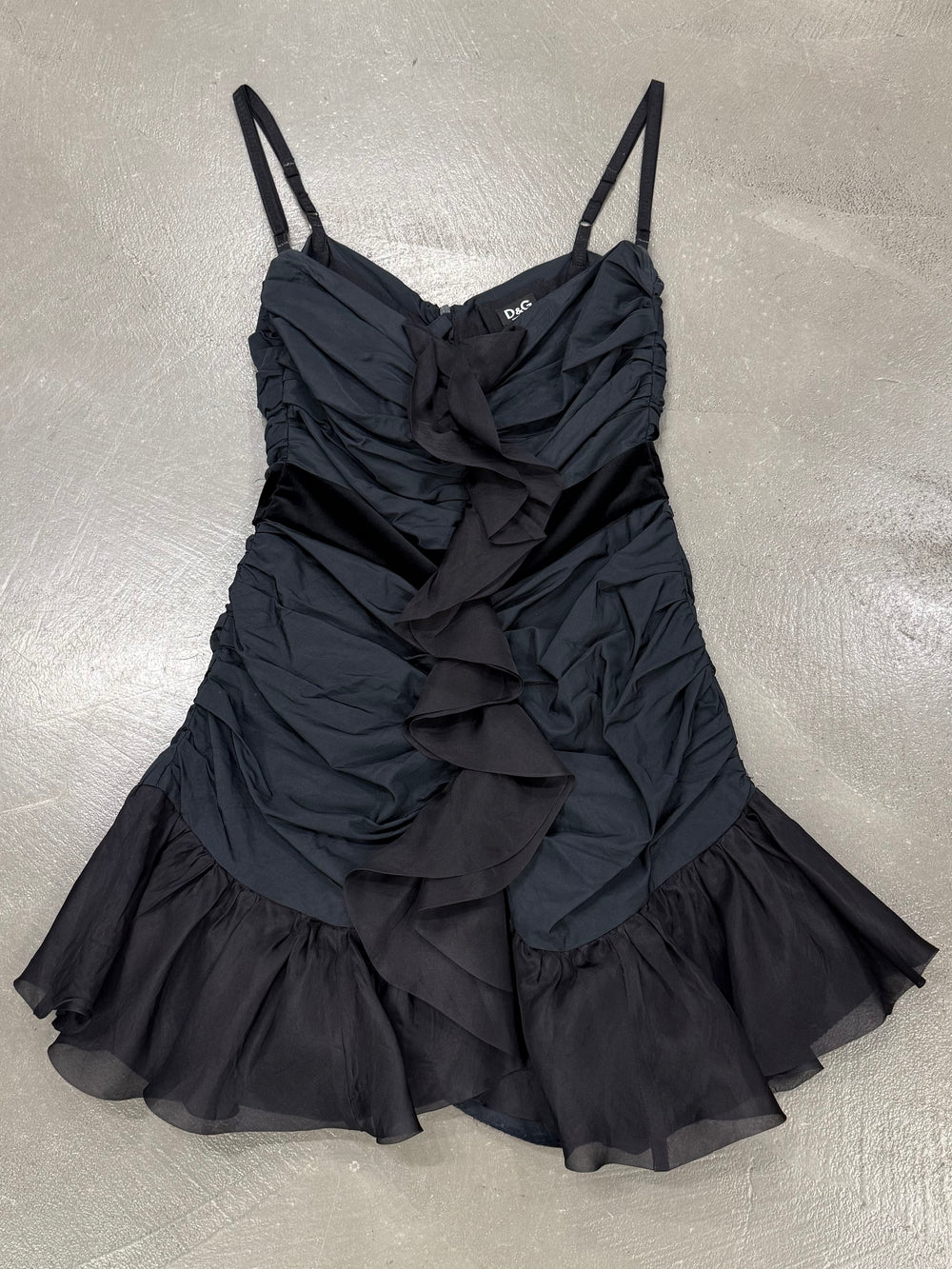 2000s Dolce & Gabbana ruched draped mini dress