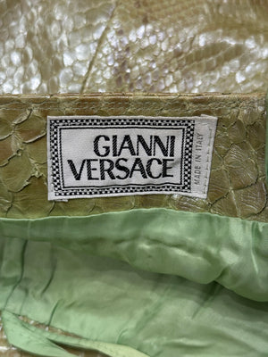 1990s Gianni Versace real Python mini skirt