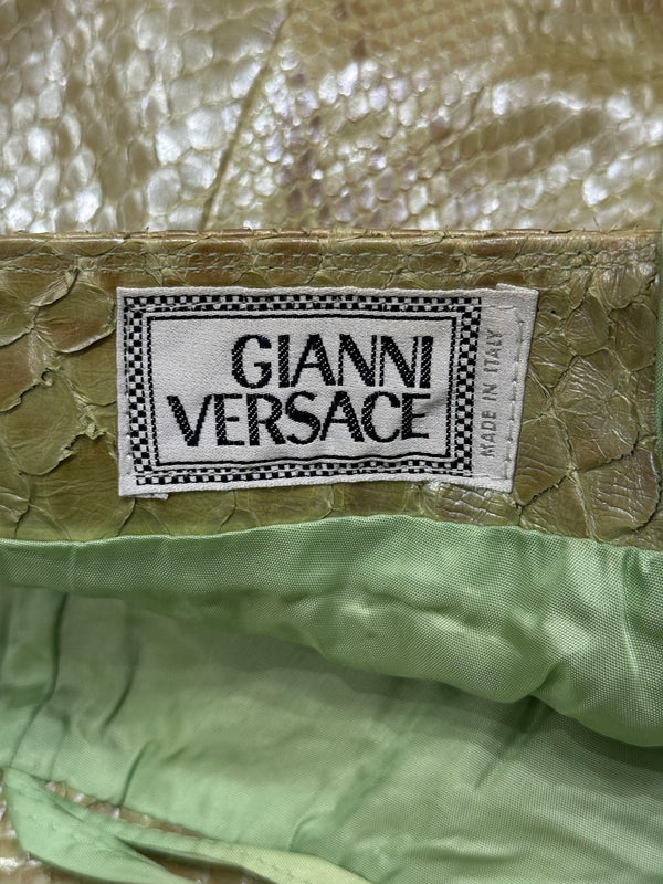 1990s Gianni Versace real Python mini skirt