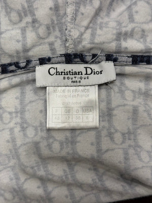 S/S2002 Christian Dior by Galliano monogram zipped vest with hoodie