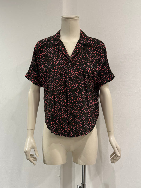 2019 Saint Laurent polka dot print shirt
