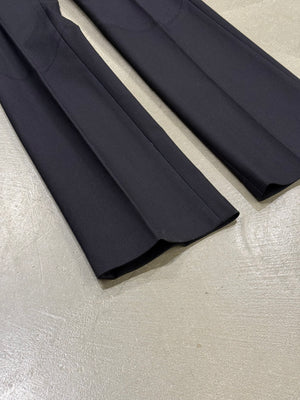 2003 Gucci black low-rise flared trousers