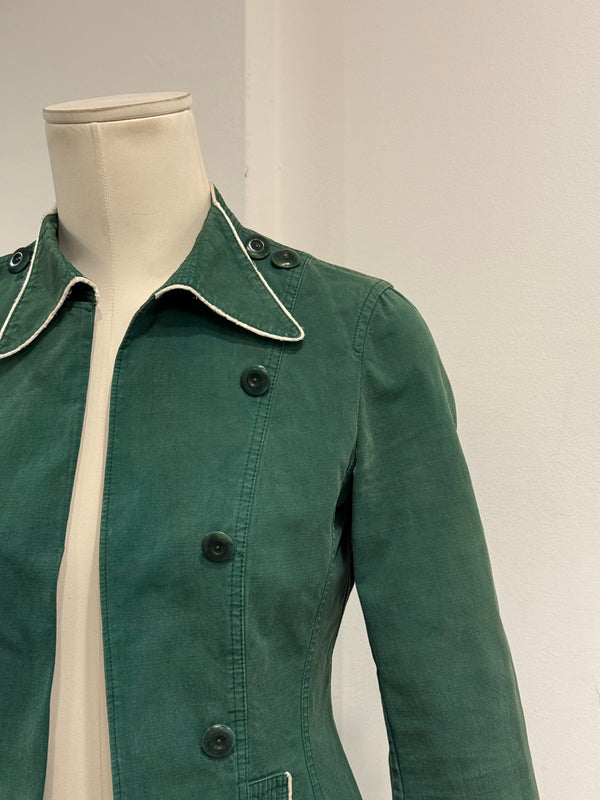 S/S2004 Miu Miu runway contrast trim tailored jacket