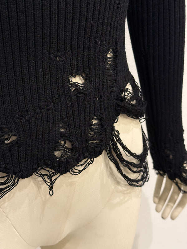 2020 Balenciaga distressed turtleneck