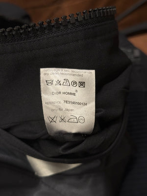 S/S2007 Dior by Hedi Slimane high collar zip up bomber jacket