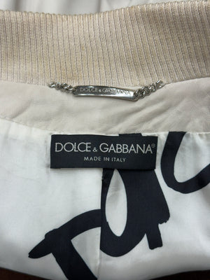 2002 Dolce & Gabbana leather bomber jacket