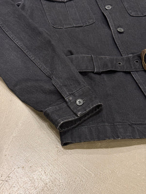 2018 Saint Laurent belted military cotton jacket