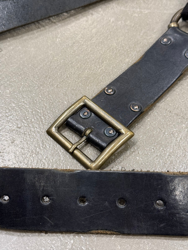 2000s Armani bondage leather belt
