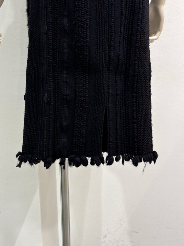 F/W2002 Gucci by Tom Ford fox fur and wool midi skirt