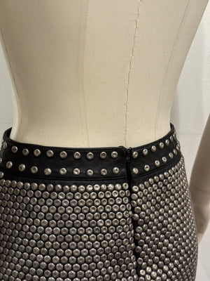 Saint Laurent sample metallic studs heavy skirt