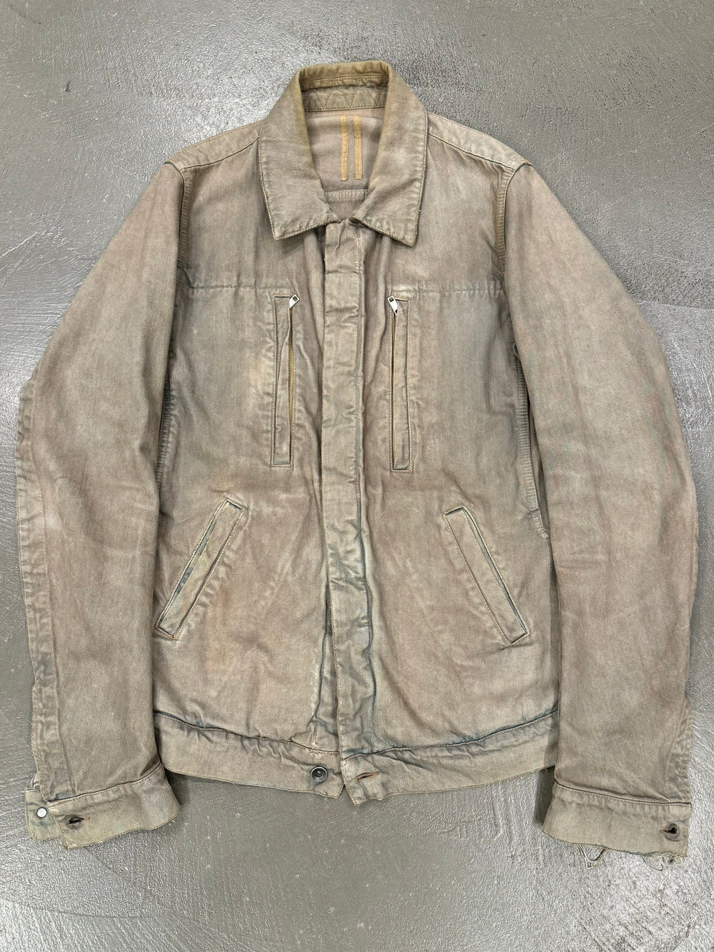 2004 Rick Owens rusty faded worker denim jacket