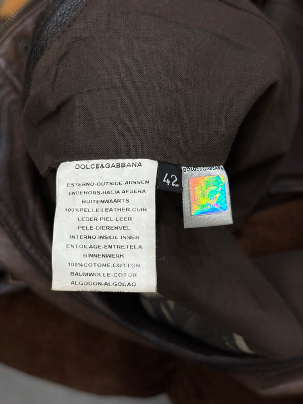 2000S Dolce & Gabbana military cargo leather vest