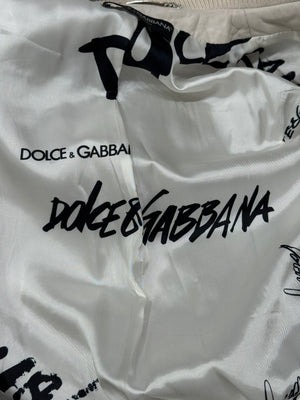 2002 Dolce & Gabbana leather bomber jacket