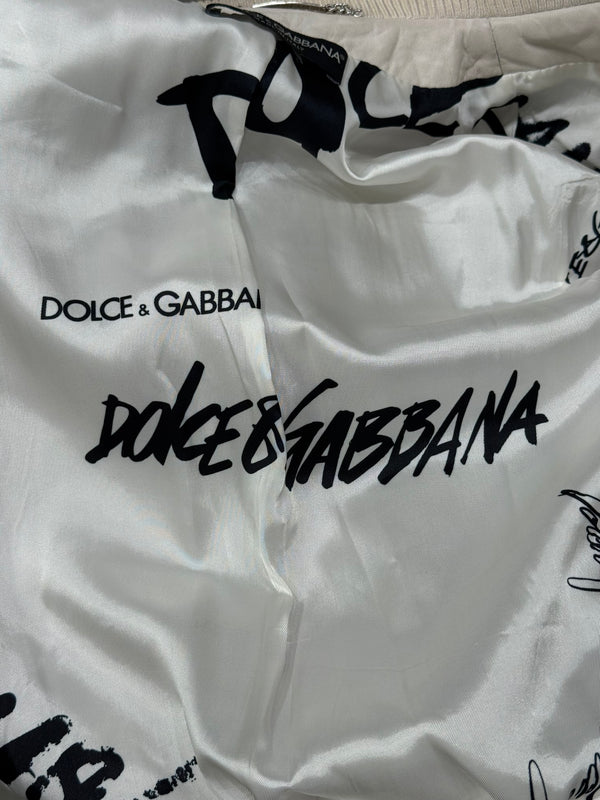 2002 Dolce & Gabbana leather bomber jacket