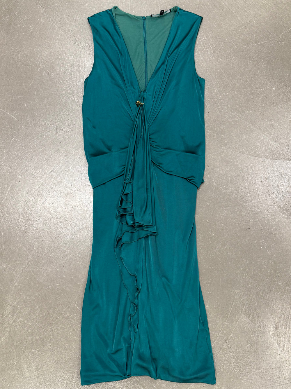 2008 Gucci draped green dress