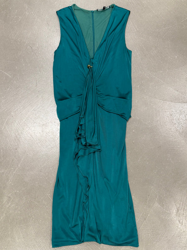 2008 Gucci draped green dress
