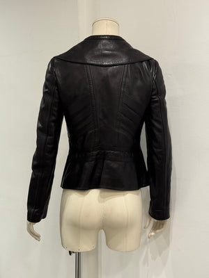 A/W2003 Gucci by tom Ford paneled moto leather jacket