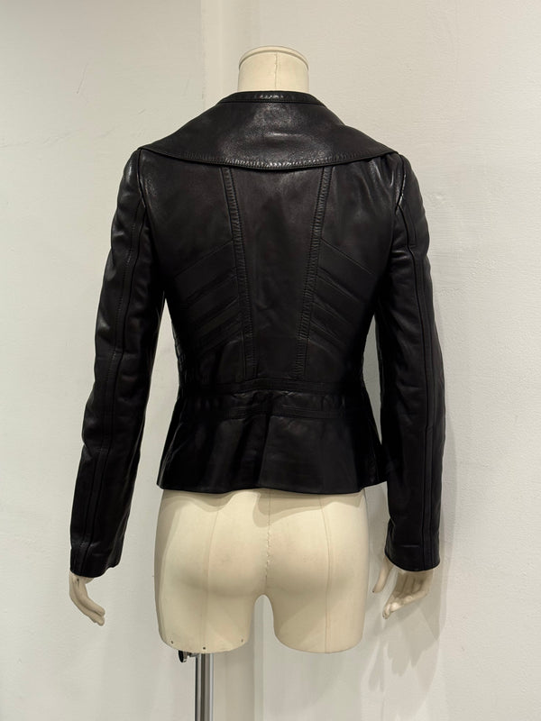 A/W2003 Gucci by tom Ford paneled moto leather jacket