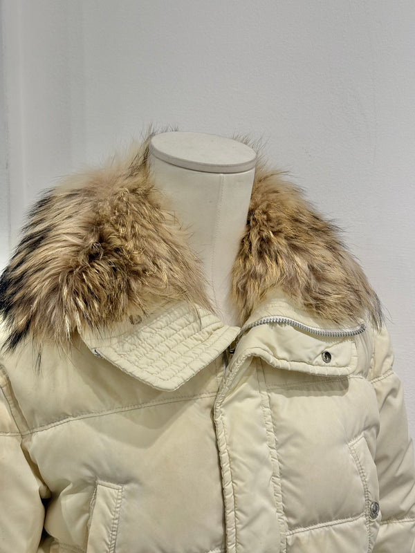 2000s Dsquared2 cropped down jacket with real fur