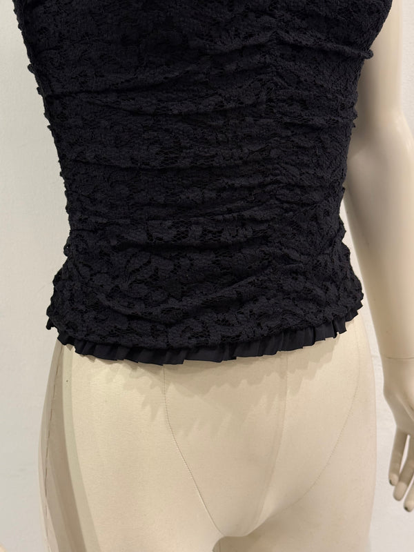 2000s Dolce & Gabbana silk lace camisole top