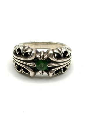 Chrome Hearts emerald K&T ring