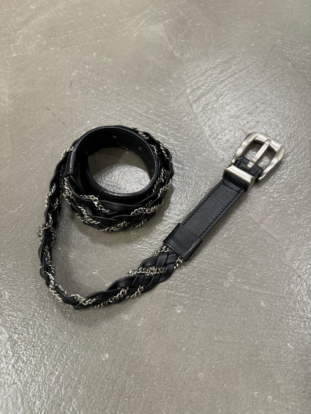 1990s Gianni Versace intersected metal chain belt