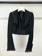 Load image into Gallery viewer, S/S 2007 Alexander McQueen evening jacket with pleated details
