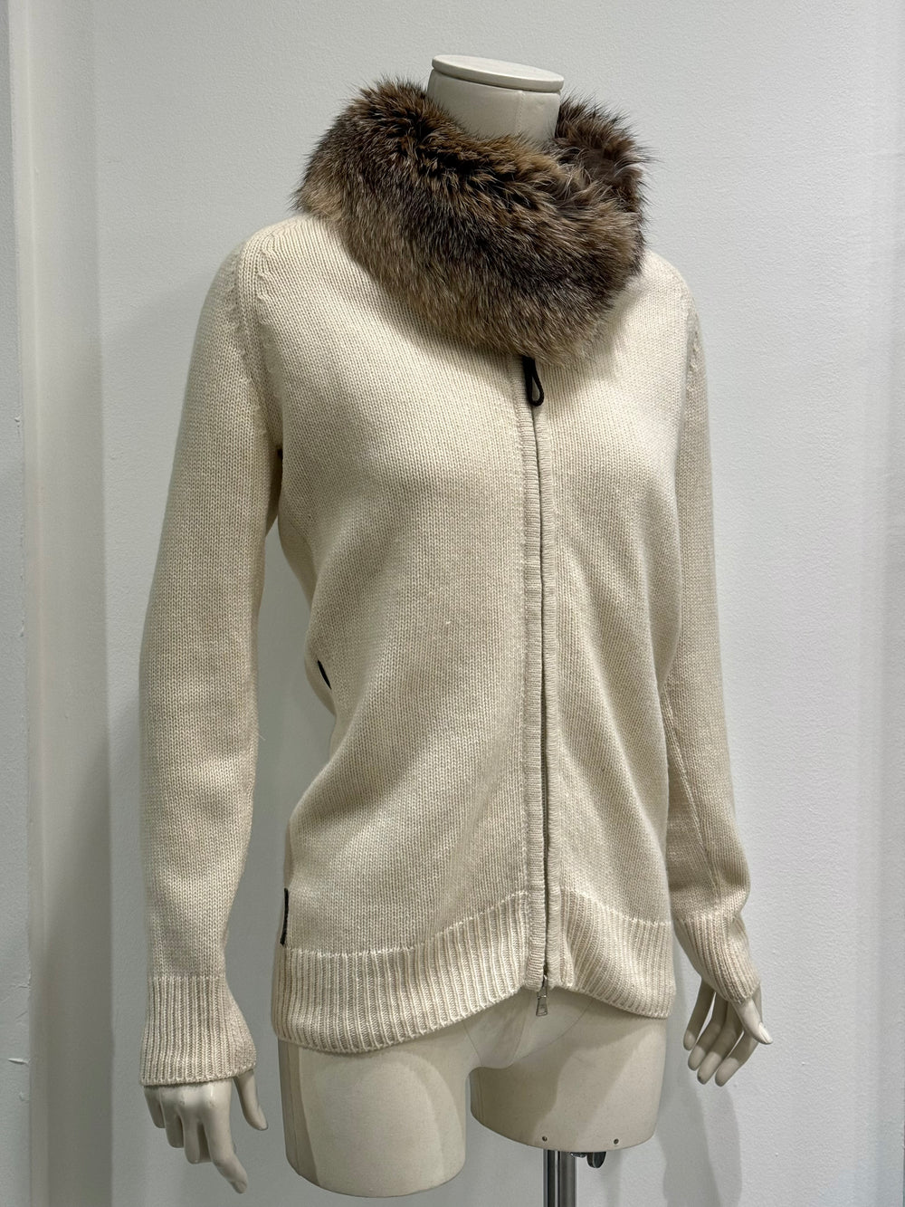 A/W2007 Prada fox fur zip-up knit