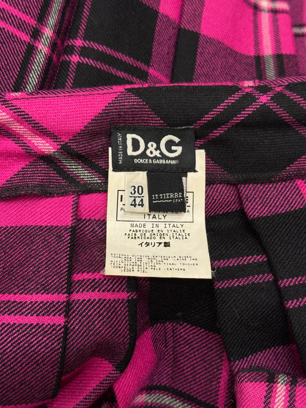 A/W2003 Dolce & Gabbana bondage tartan runway skirt