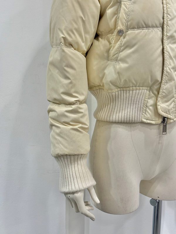 2000s Dsquared2 cropped down jacket with real fur