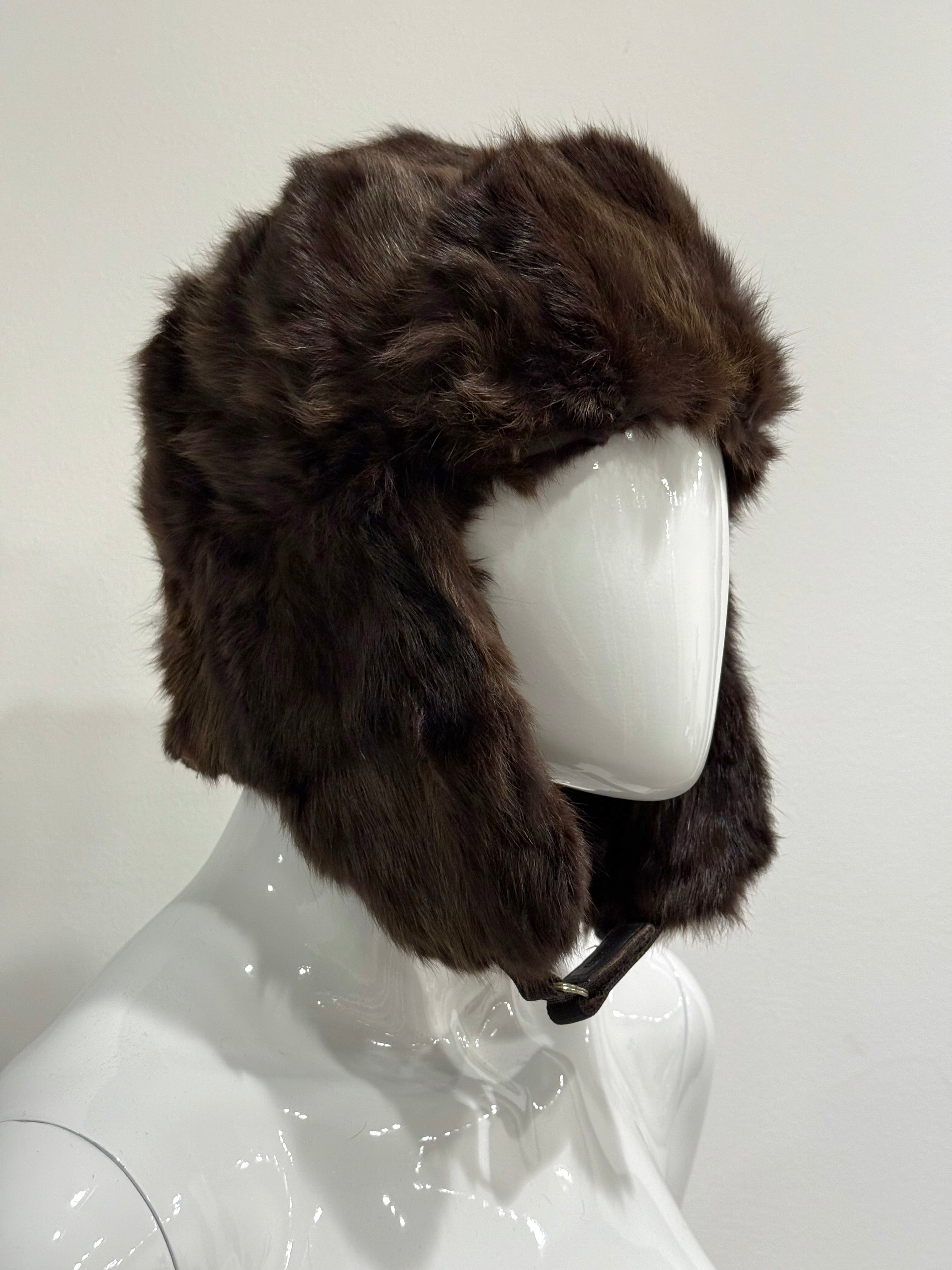 帽子 GUCCI By Tom Ford Real Fur Flight Cap 2001 Gucci by Tom Ford real fur hat