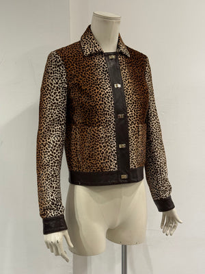A/W 2010 Gucci by Frida Giannini leopard pony hair leather jacket
