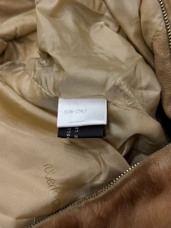 Roberto Cavalli mink fur leather jacket
