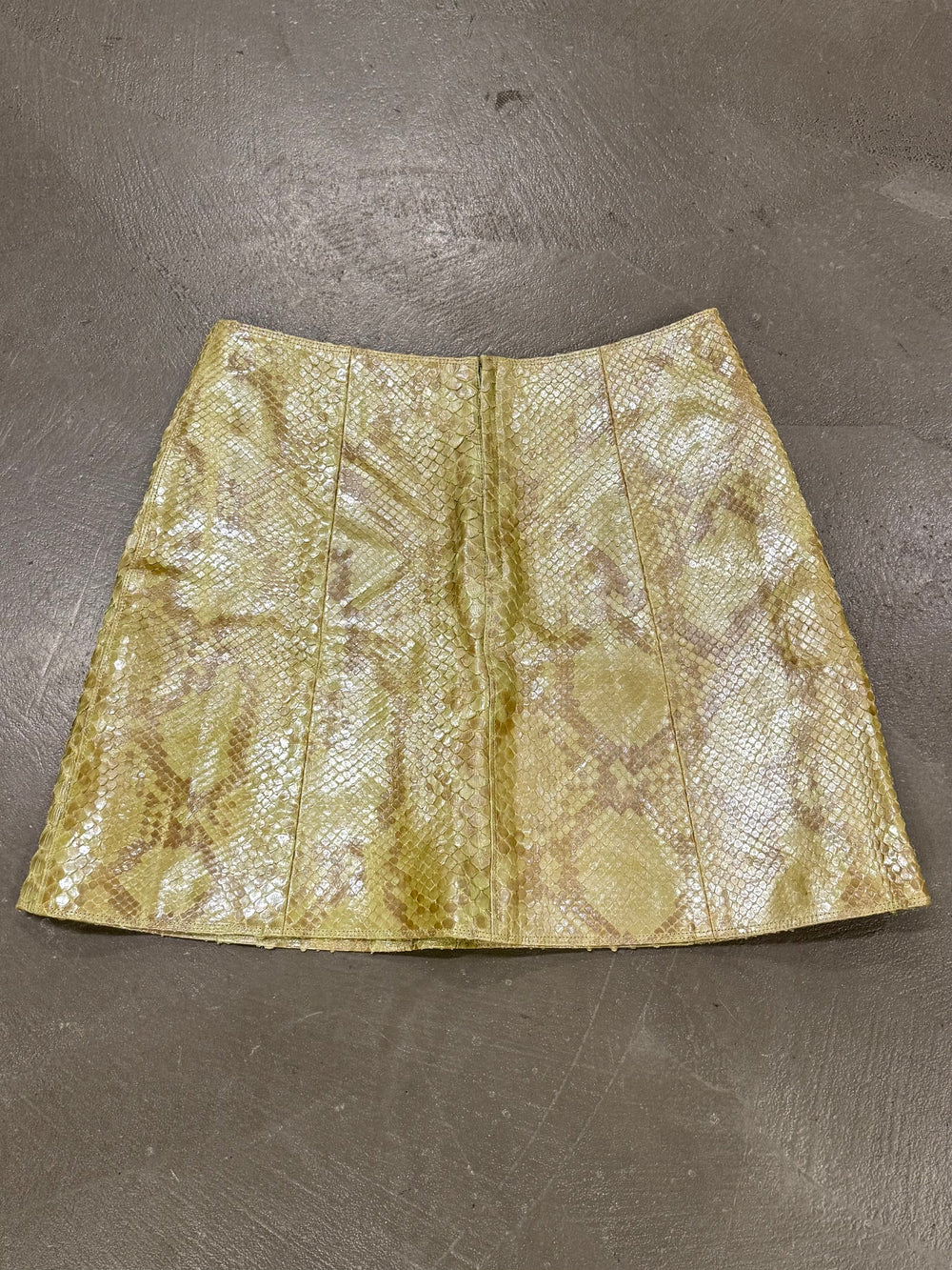 1990s Gianni Versace real Python mini skirt