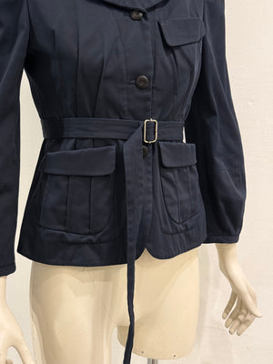 2000s Miu Miu belted cotton utility jacket