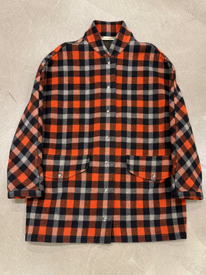 2000s Balenciaga by Nicolas Ghesquière gingham flannel boxy jacket