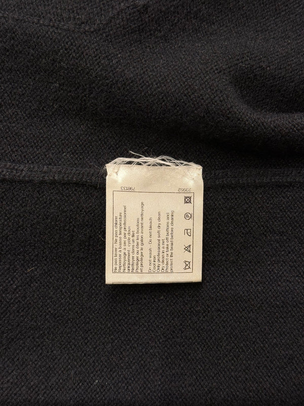 S/S2006 Chanel black cashmere jacket with chain trim