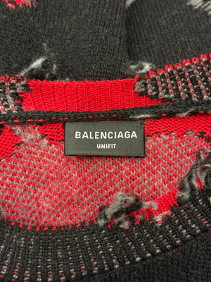 2021 Balenciaga destroyed logo knit