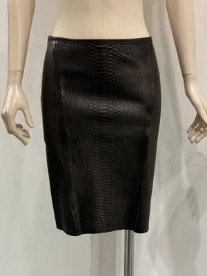 2000s Plein Sud python leather midi skirt
