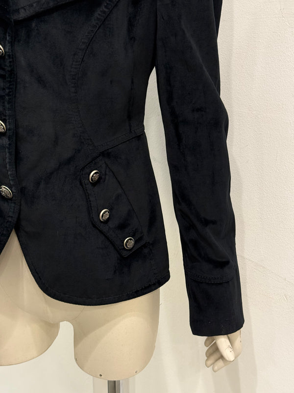 2000s Dolce & Gabbana button detailed velvet blazer